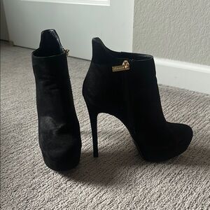 Elegant Black High Heel Ankle Boots